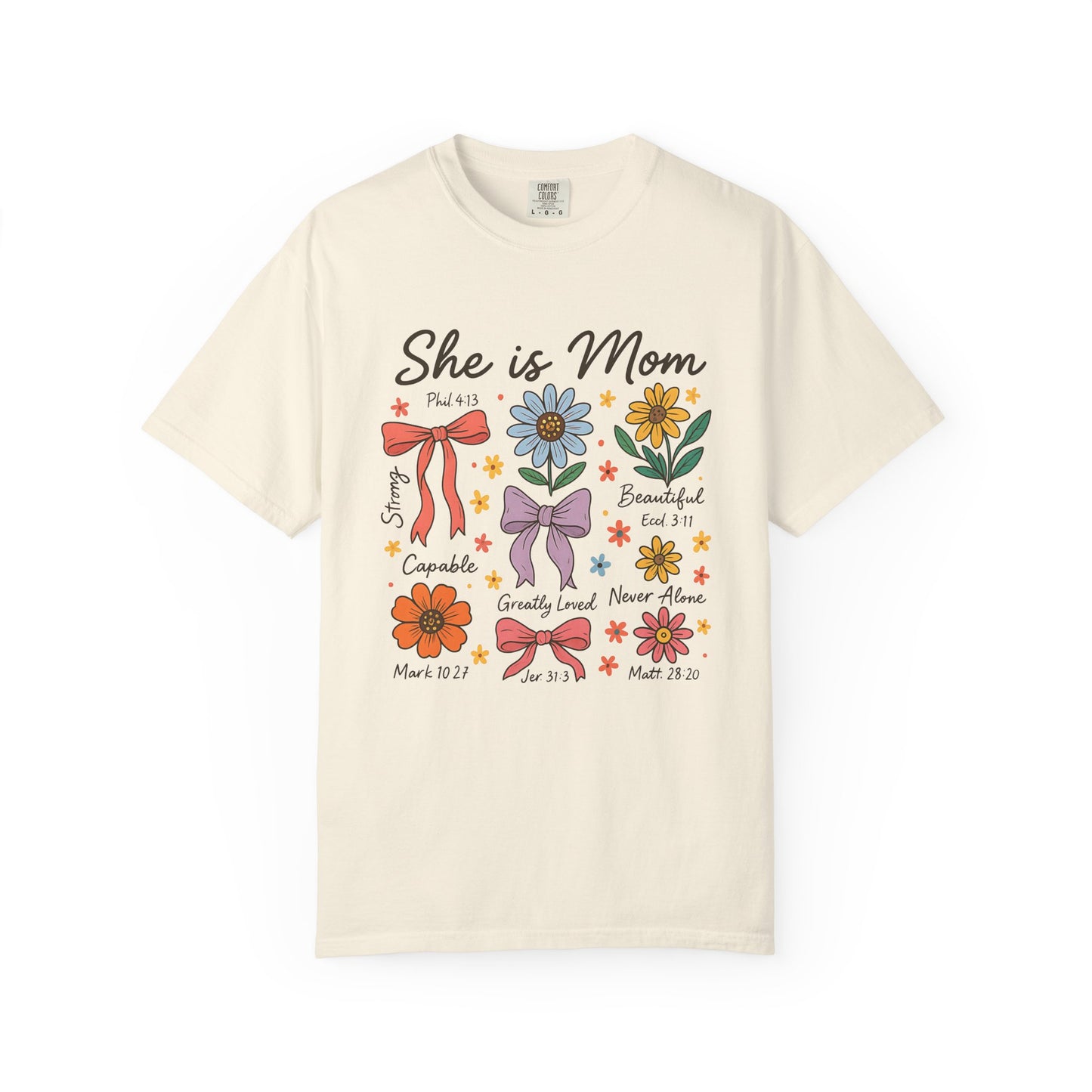 She is mom Unisex Garment-Dyed T-Shirt - Casual Vintage Style for Everyday Wear