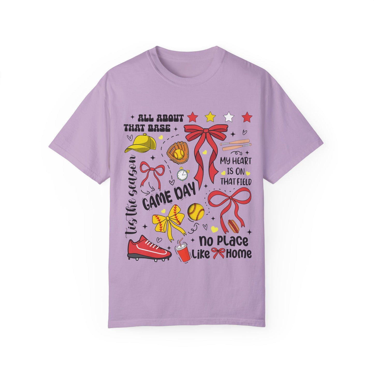 Baseball Game Day Unisex Garment-Dyed T-Shirt - Casual Vintage Style for Everyday Wear