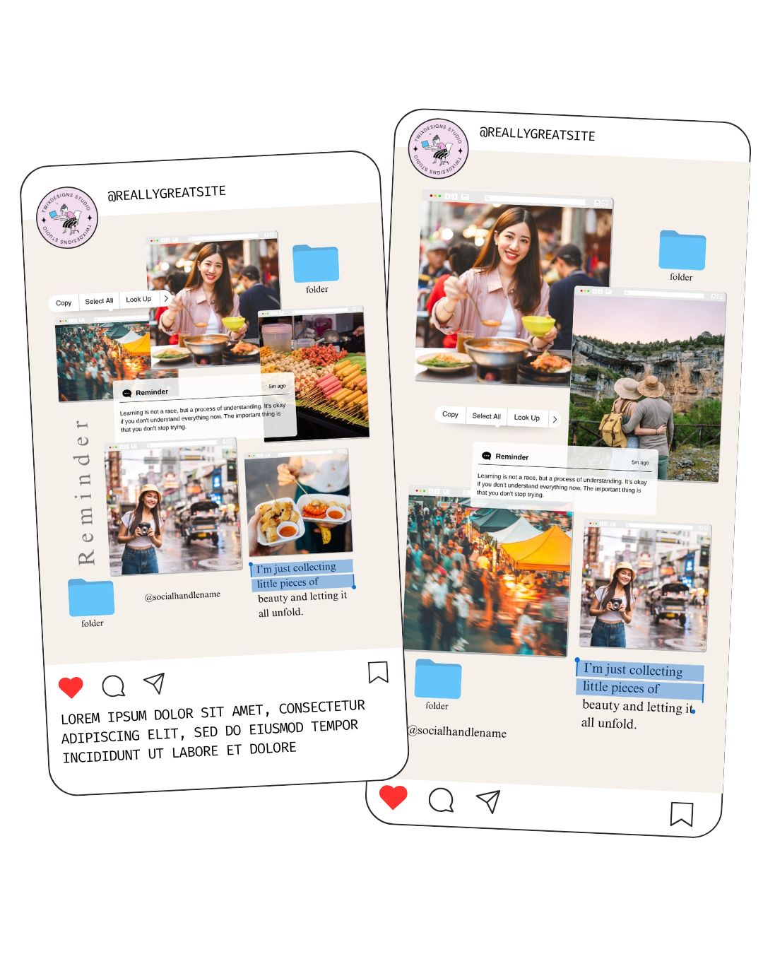 Reminder Social Media Instagram Reels Post Editable Canva Template