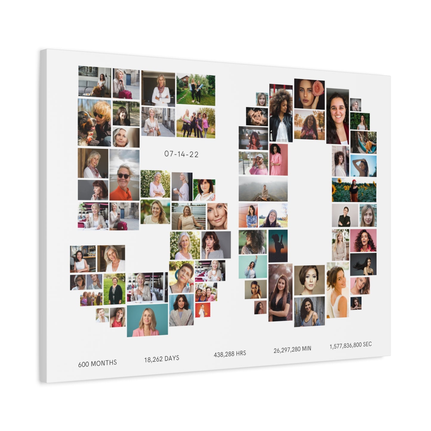 Personalized Photo Collage Canvas Print - Special Memories Wall Art - Made to order