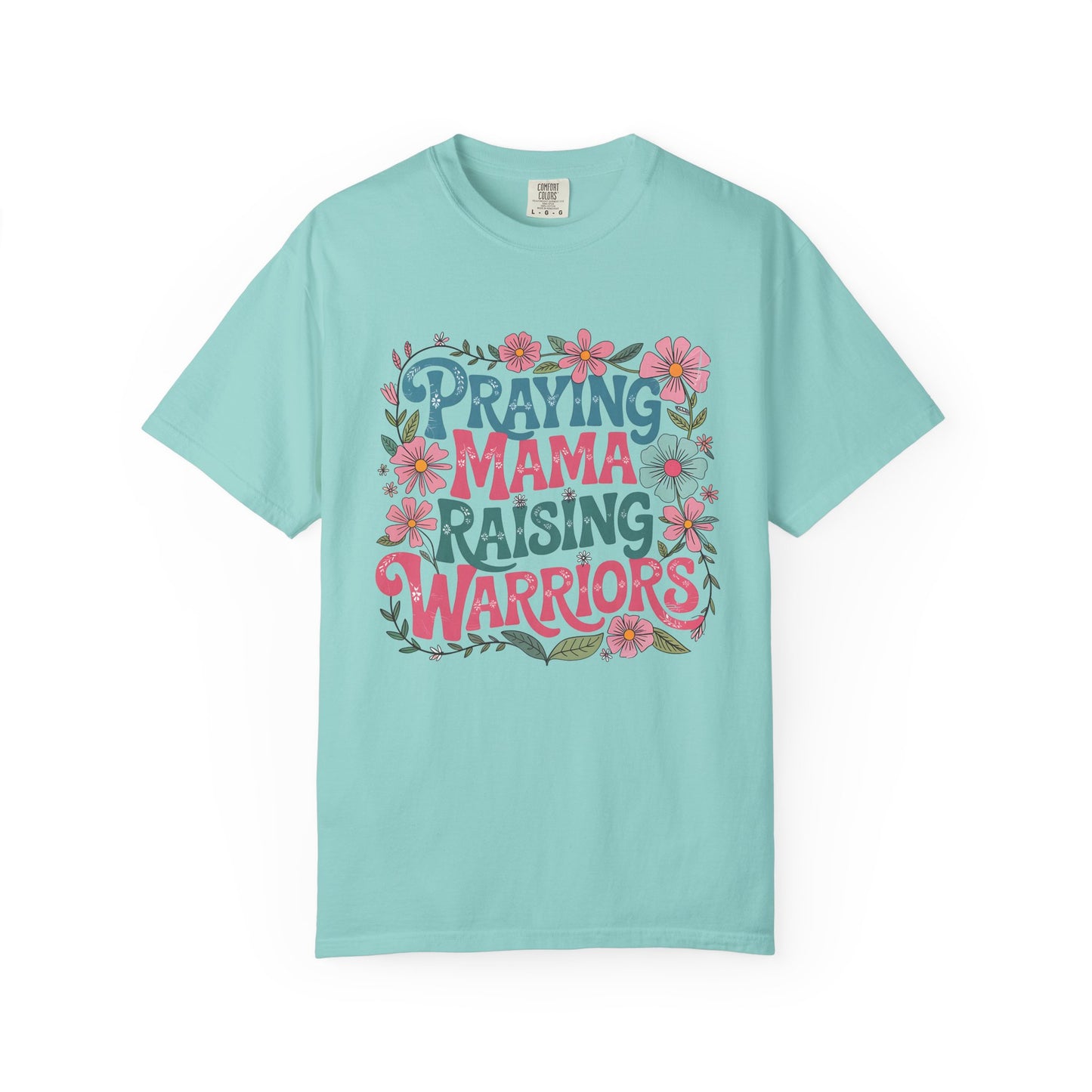 Praying mama raising warrior Unisex Garment-Dyed T-Shirt - Casual Vintage Style for Everyday Wear