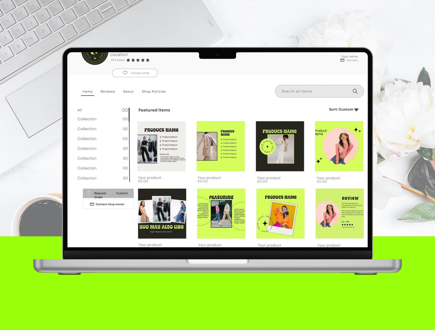 Etsy Shop Kit Starry Bundle, Editable Canva Templates, Product Listing Photos Mockup, Etsy Seller Store Branding