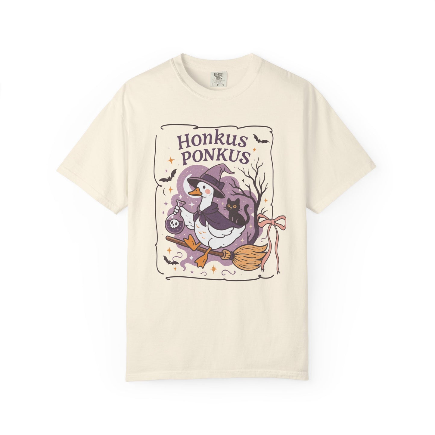 Honkus Ponkus Halloween Unisex Garment-Dyed T-Shirt - Casual Vintage Style for Everyday Wear