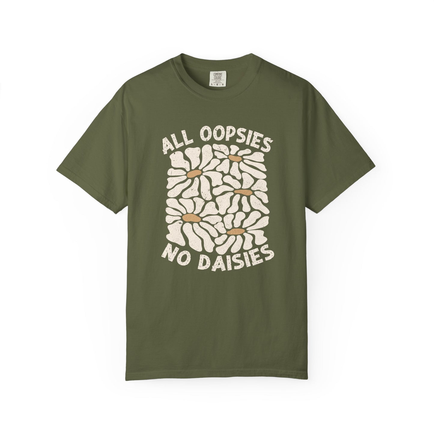All Oopsies No Daisies Unisex Garment-Dyed T-Shirt - Casual Vintage Style for Everyday Wear
