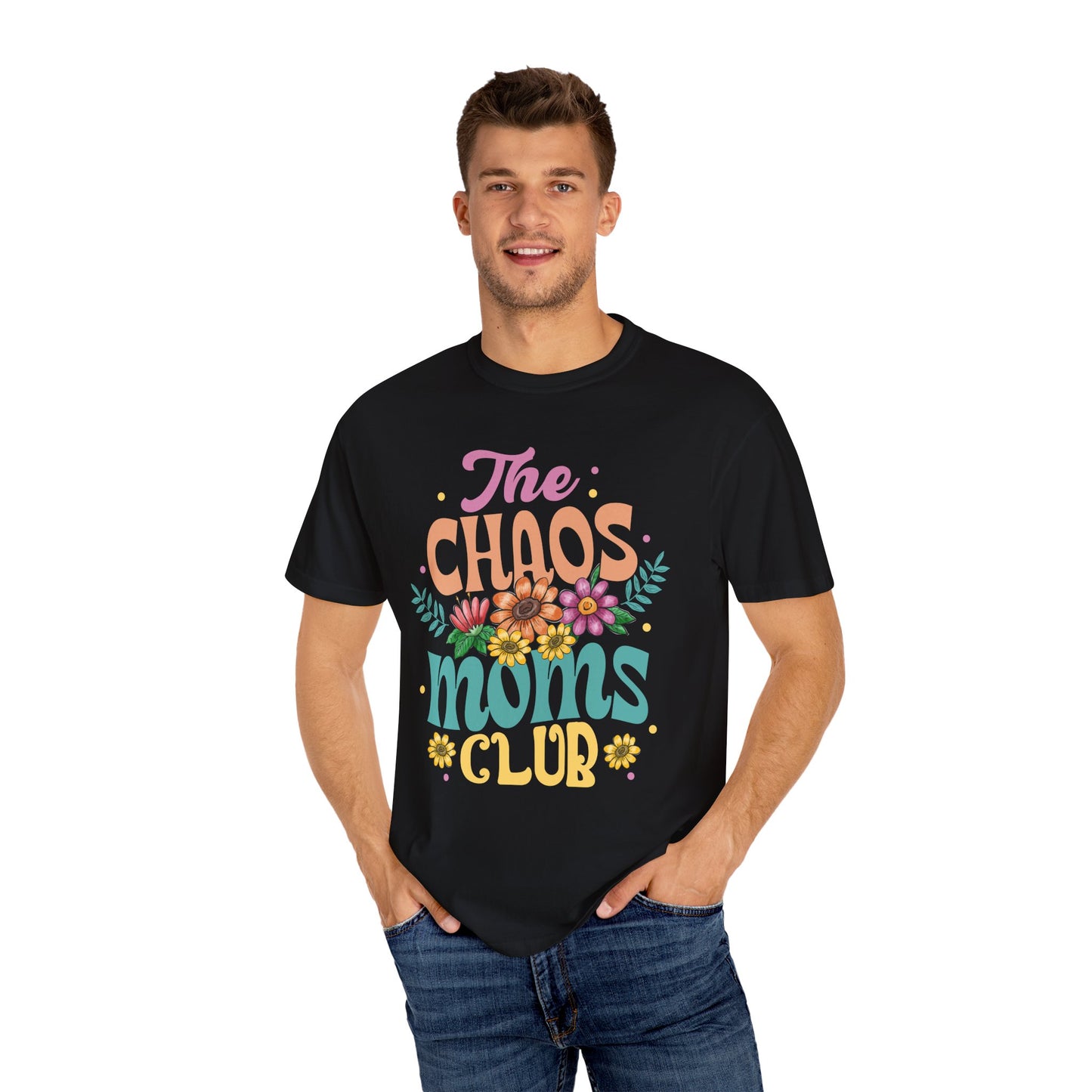 The chaos mom club Unisex Garment-Dyed T-Shirt - Casual Vintage Style for Everyday Wear