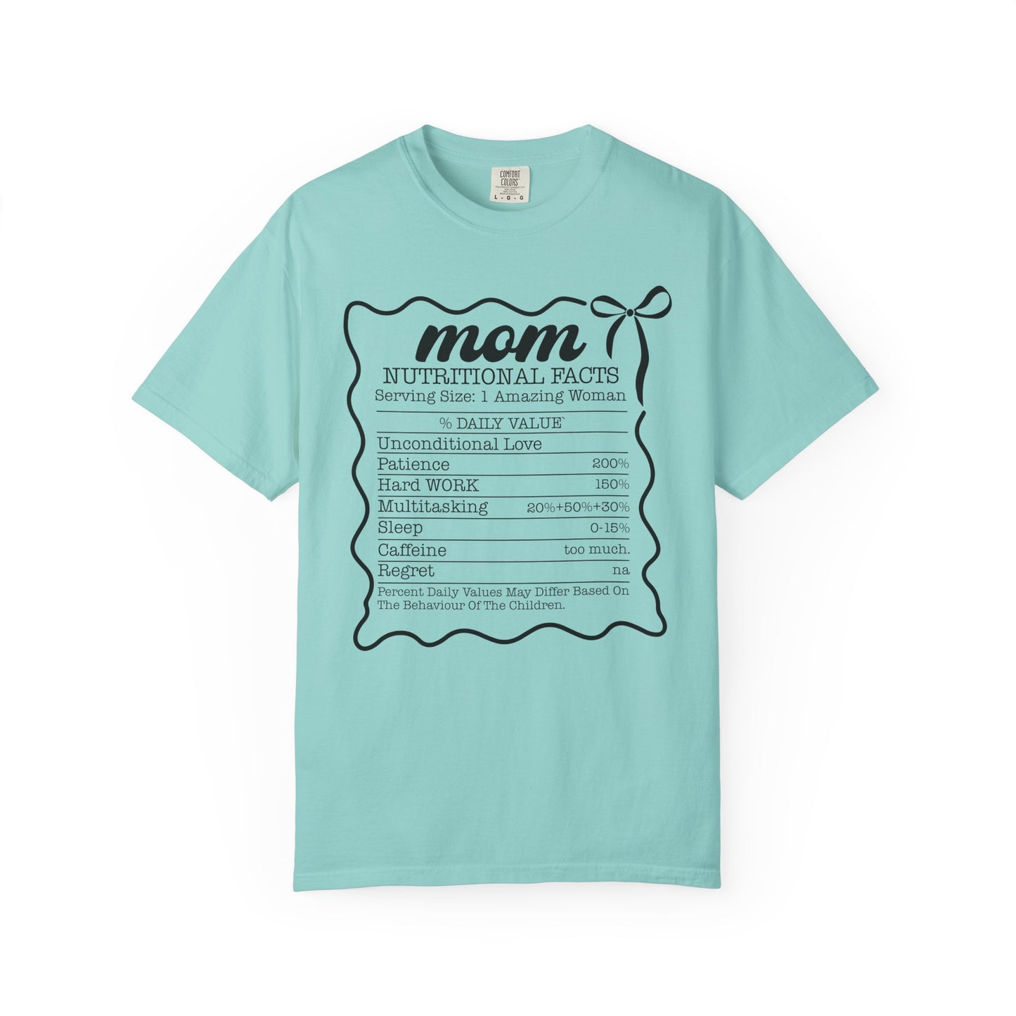 Mom nutritional facts funny Unisex Garment-Dyed T-Shirt - Casual Vintage Style for Everyday Wear