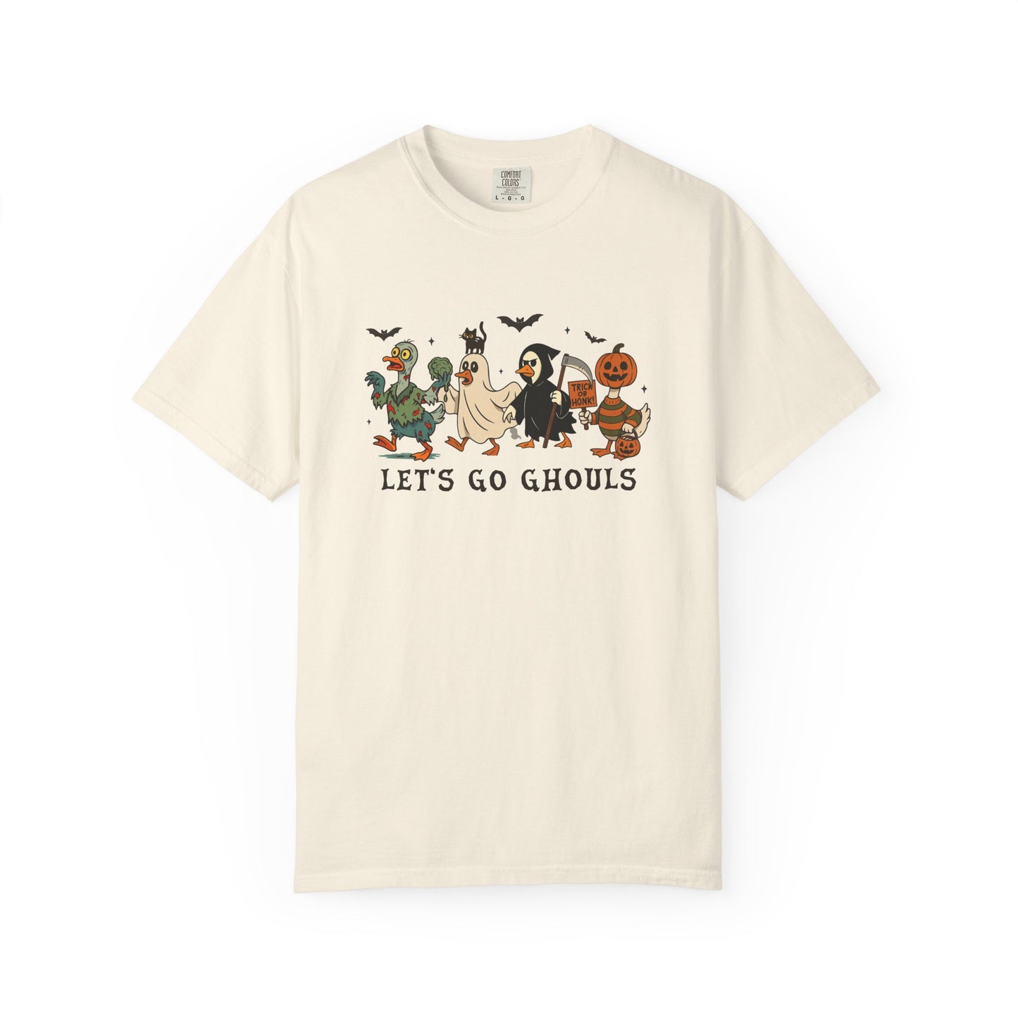 Let's go ghouls Halloween Unisex Garment-Dyed T-Shirt - Casual Vintage Style for Everyday Wear