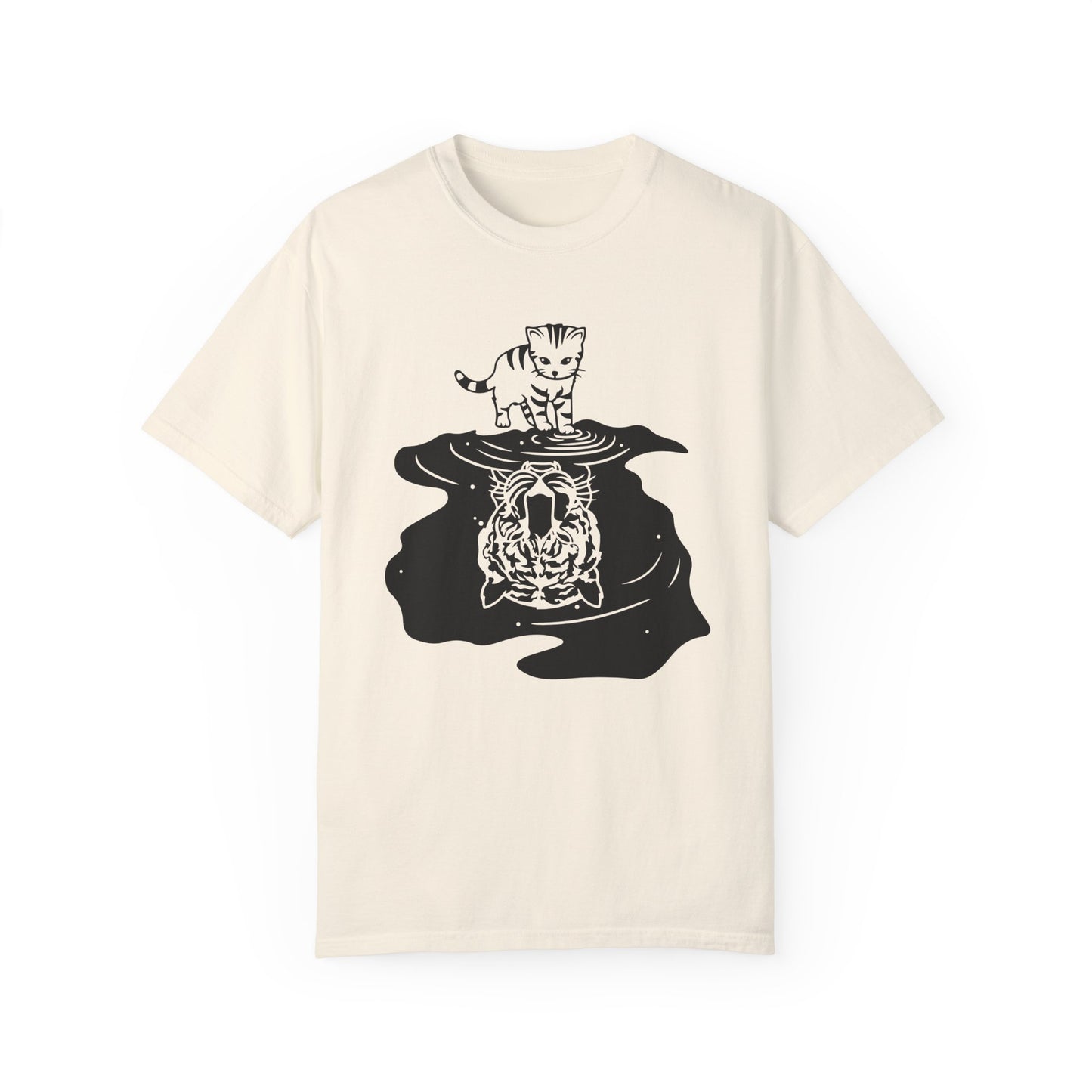 Baby Tiger Unisex Garment-Dyed T-Shirt - Casual Vintage Style for Everyday Wear