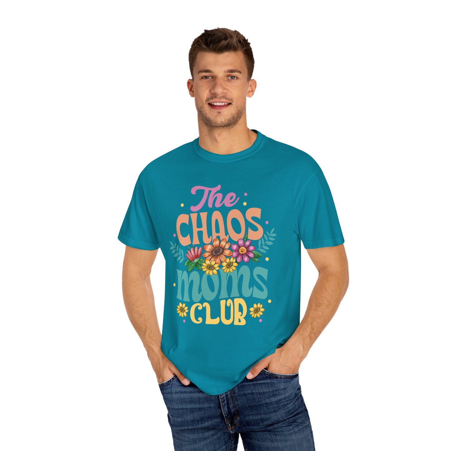 The chaos mom club Unisex Garment-Dyed T-Shirt - Casual Vintage Style for Everyday Wear
