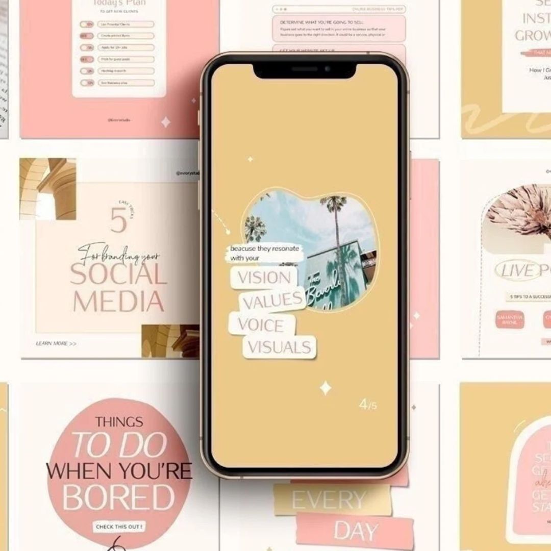 Instagram Posts Using This Colorful Engagement Brand Style Theme