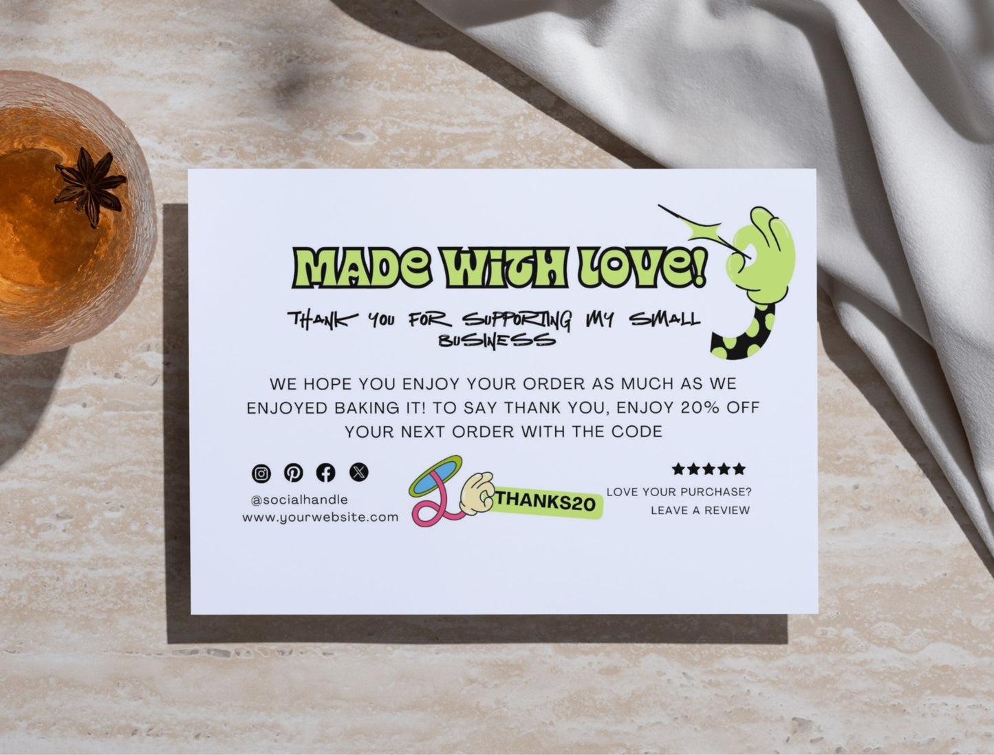 Small Business Printable Kit Canva Templates – Thank You Card, Loyalty Card, Gift Certificate, QR Code Payment NeoNoble Theme