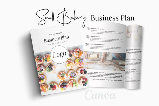 Small Bakery Business Plan Guide 2, Editable Business Plan Guide, Business Plan, Small Business Planner, Canva Templates
