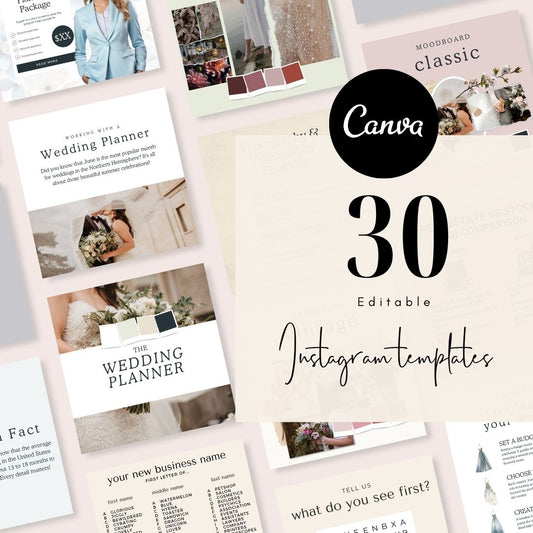 30 Wedding Planner Content Instagram Posts