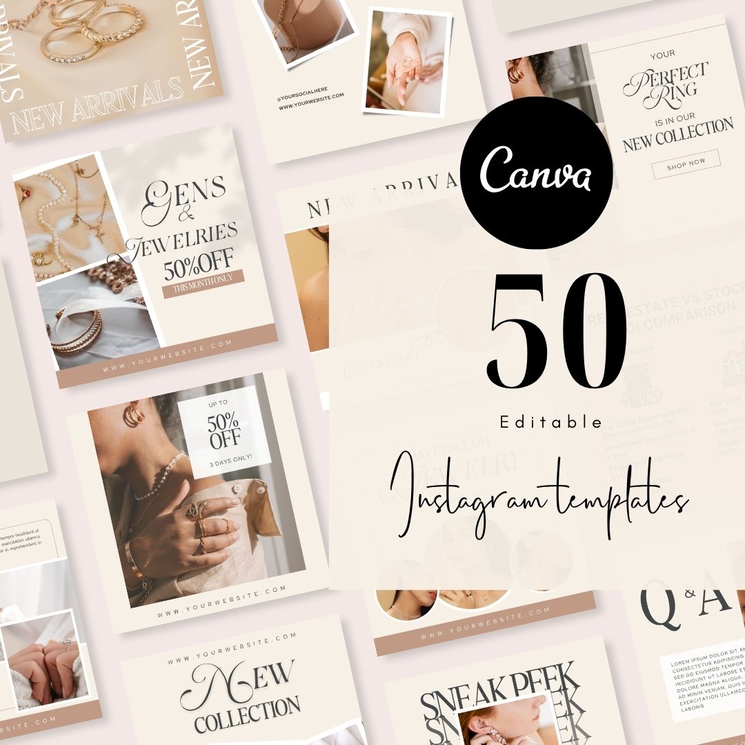 50 Beige Jewelry Instagram Posts