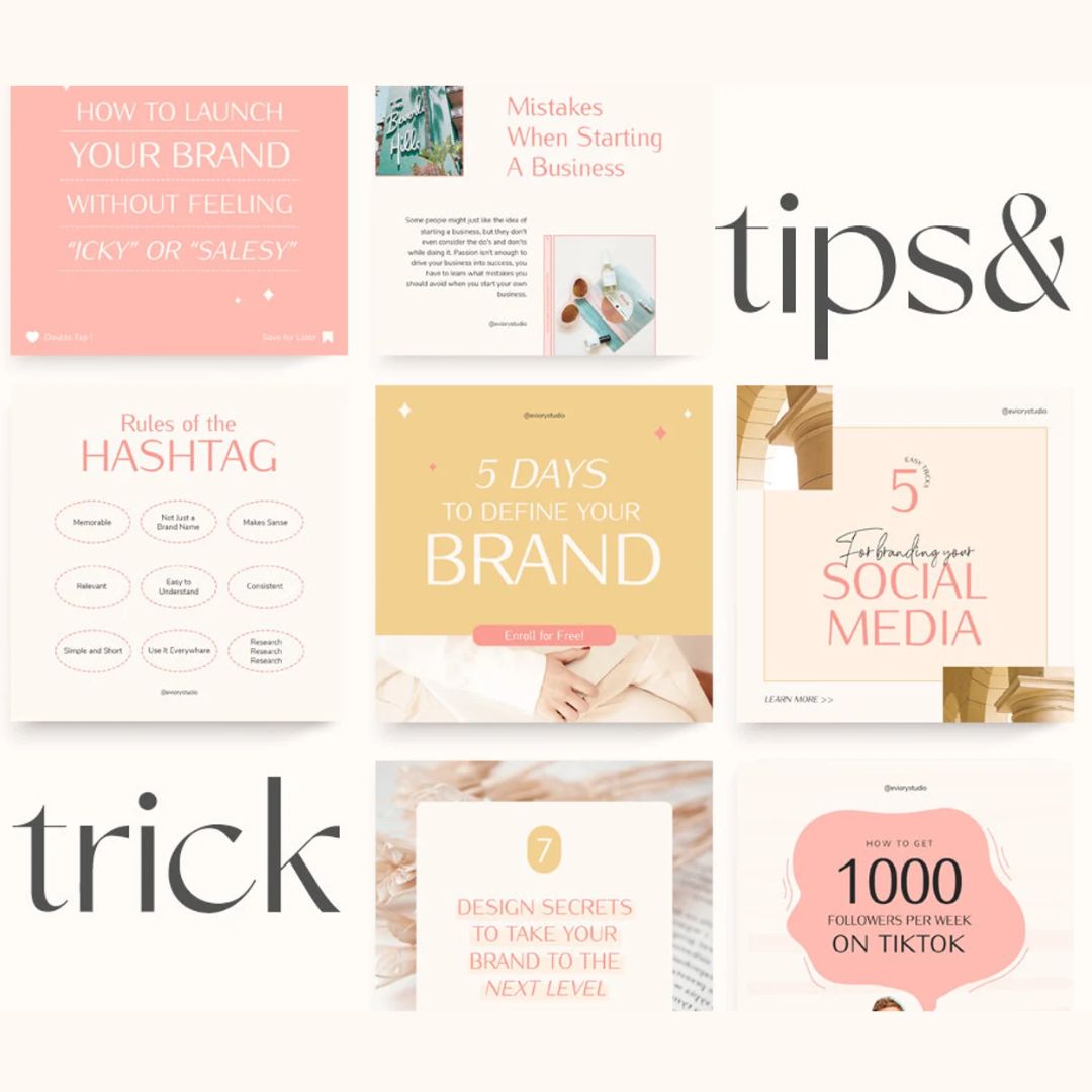 Instagram Posts Using This Colorful Engagement Brand Style Theme