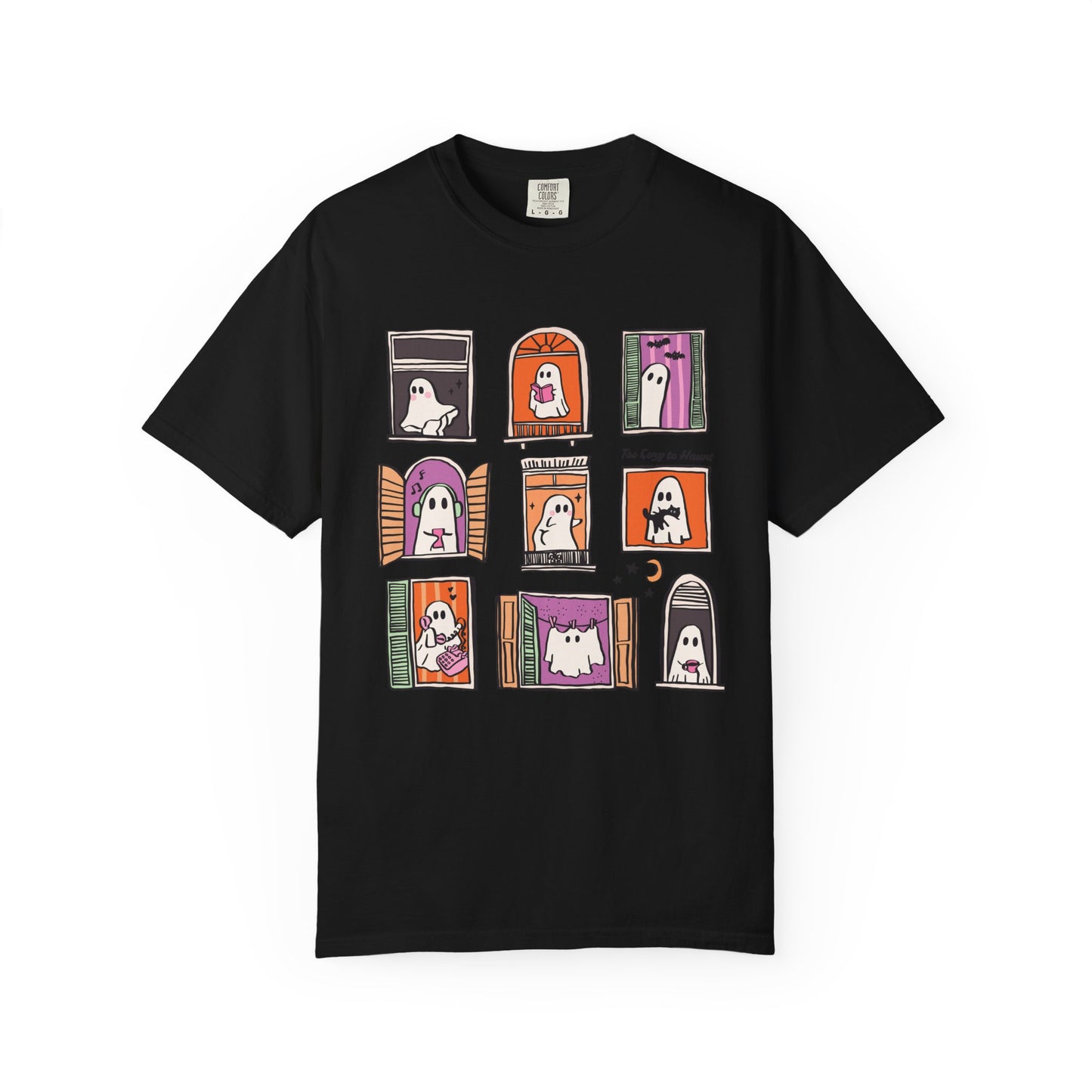 Cute Boos Halloween Unisex Garment-Dyed T-Shirt - Casual Vintage Style for Everyday Wear