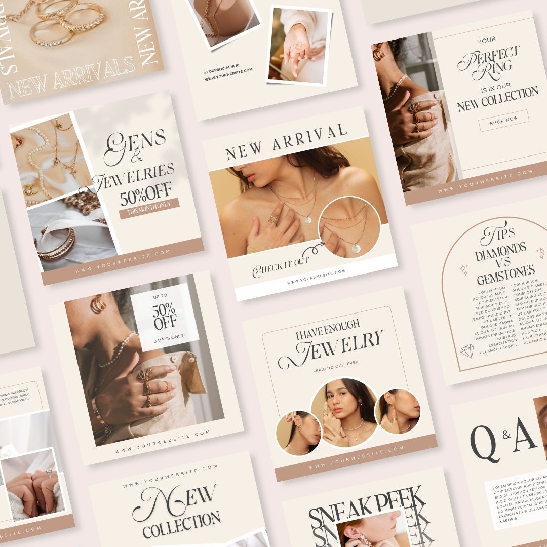 50 Beige Jewelry Instagram Posts