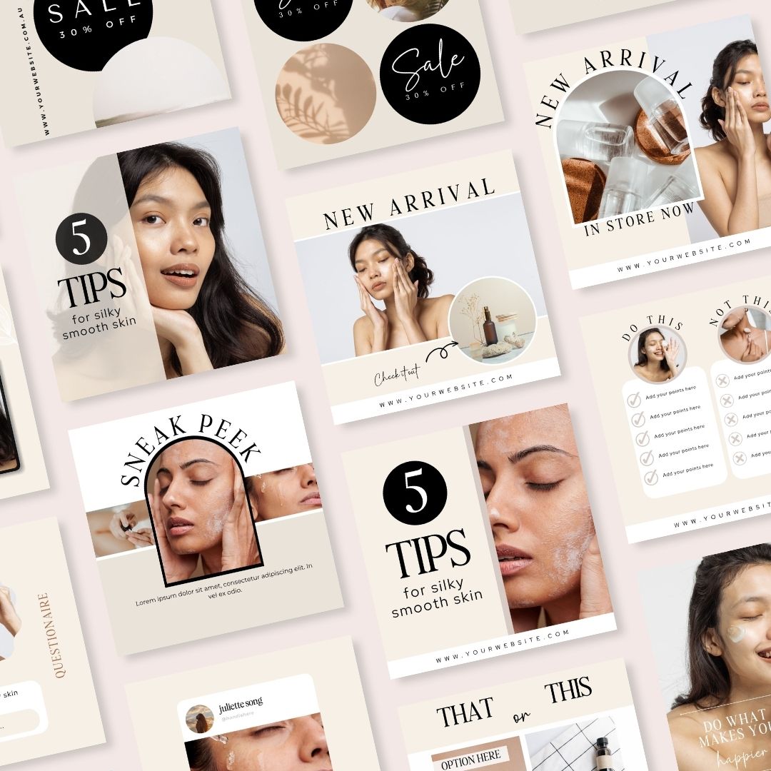 50 Skincare Instagram Social Media Posts