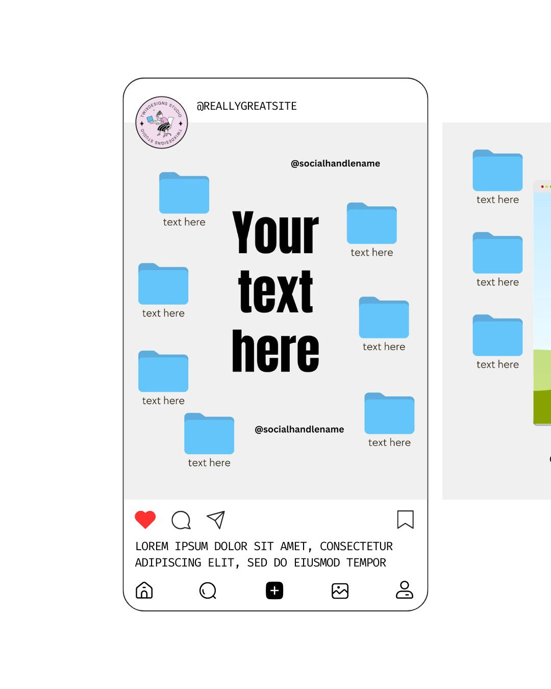 Folder Carousel Social Media Instagram
