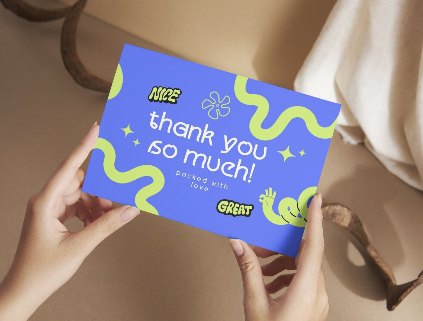 Small Business Printable Kit Canva Templates – Thank You Card, Loyalty Card, Gift Certificate, QR Code Payment Glowaves Theme