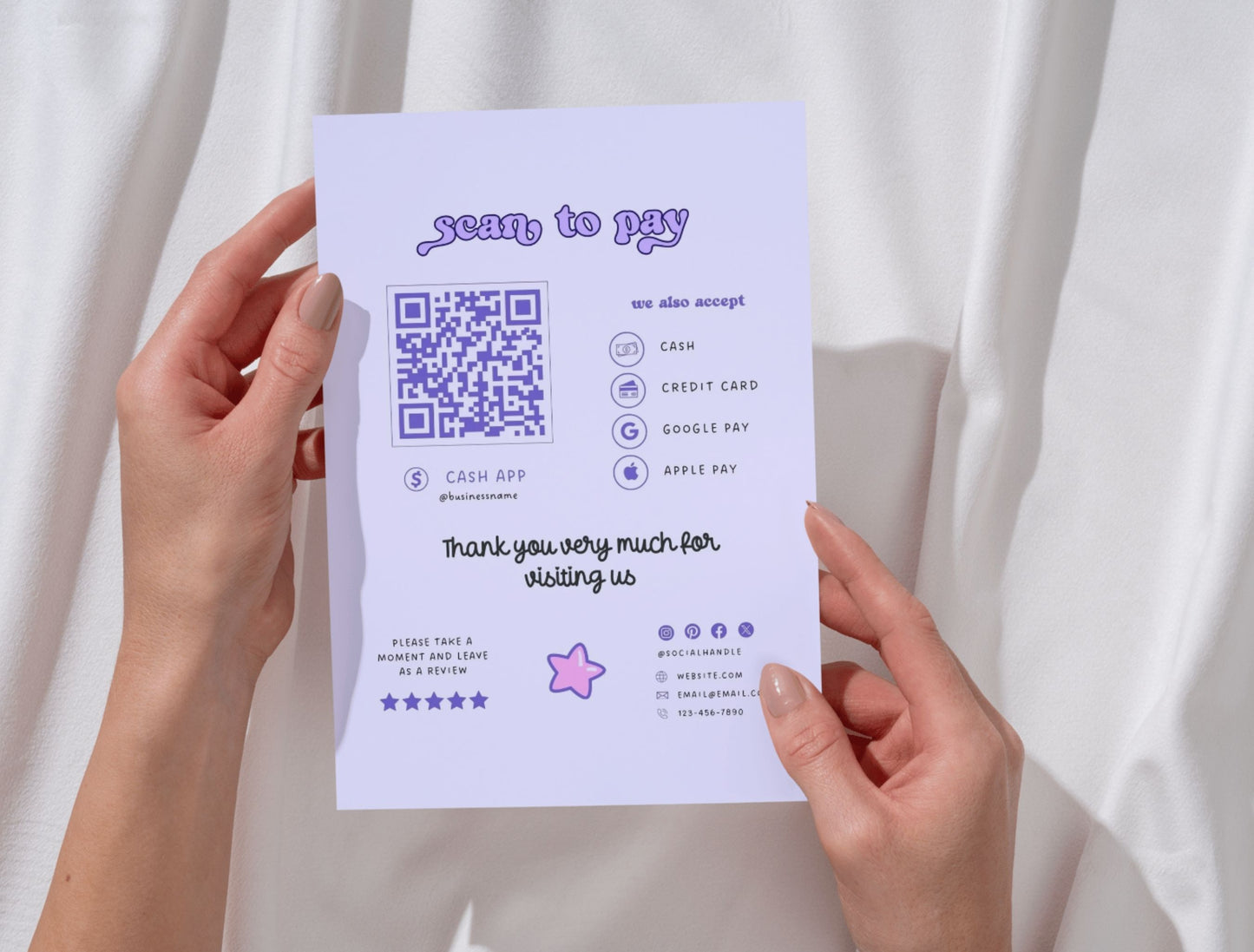 Small Business Printable Kit Canva Templates – Thank You Card, Loyalty Card, Gift Certificate, QR Code Payment Gumdrop Theme