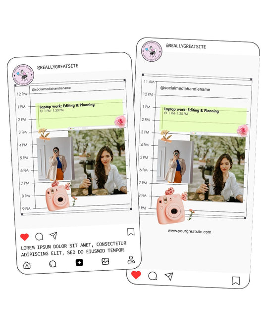 Plan Content Social Media Instagram Reels Post Editable Canva Template