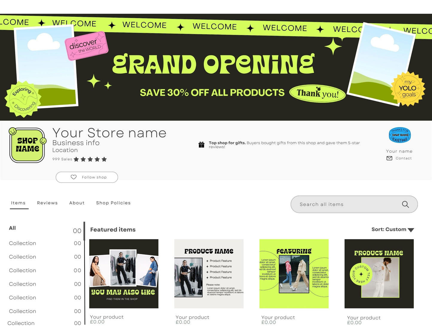 Etsy Shop Kit Starry Bundle, Editable Canva Templates, Product Listing Photos Mockup, Etsy Seller Store Branding