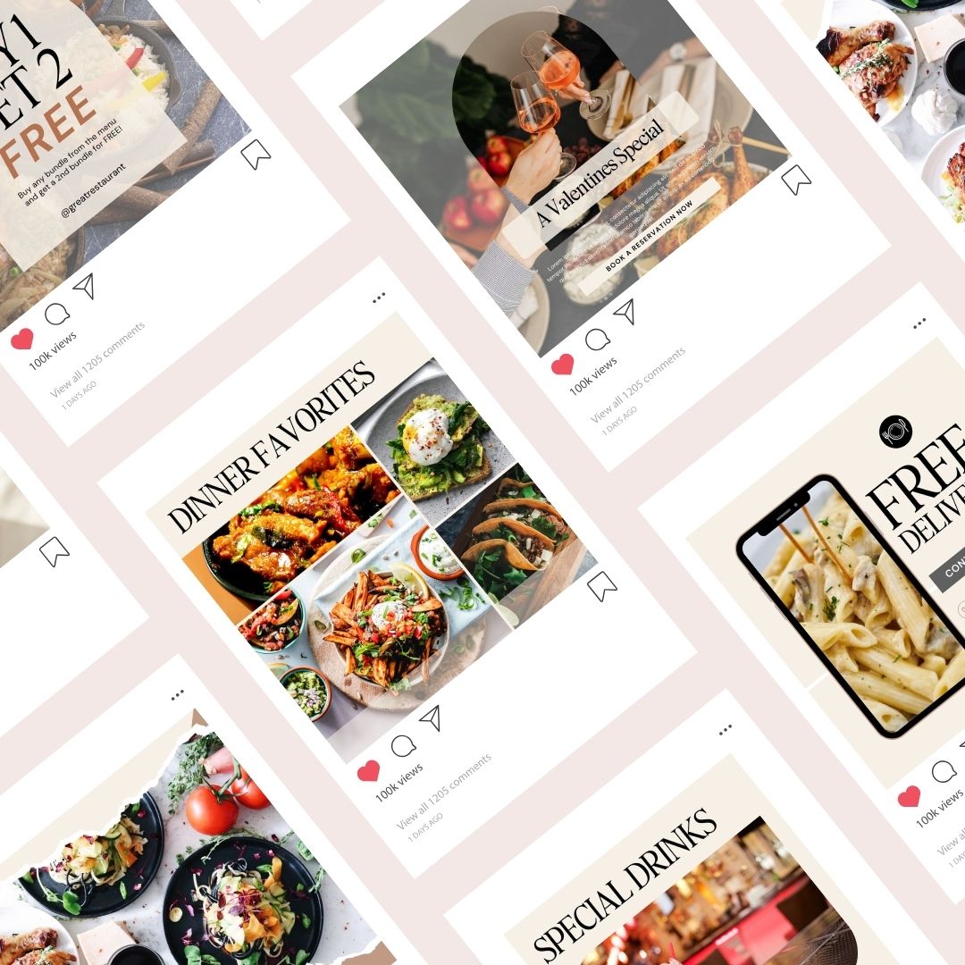 50 Food Service Beige Instagram Posts