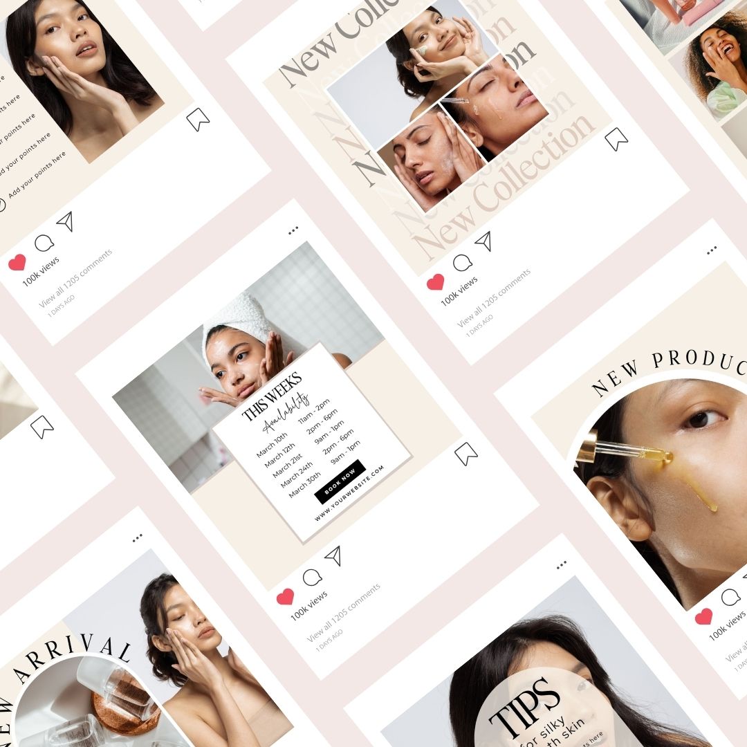 50 Skincare Instagram Social Media Posts