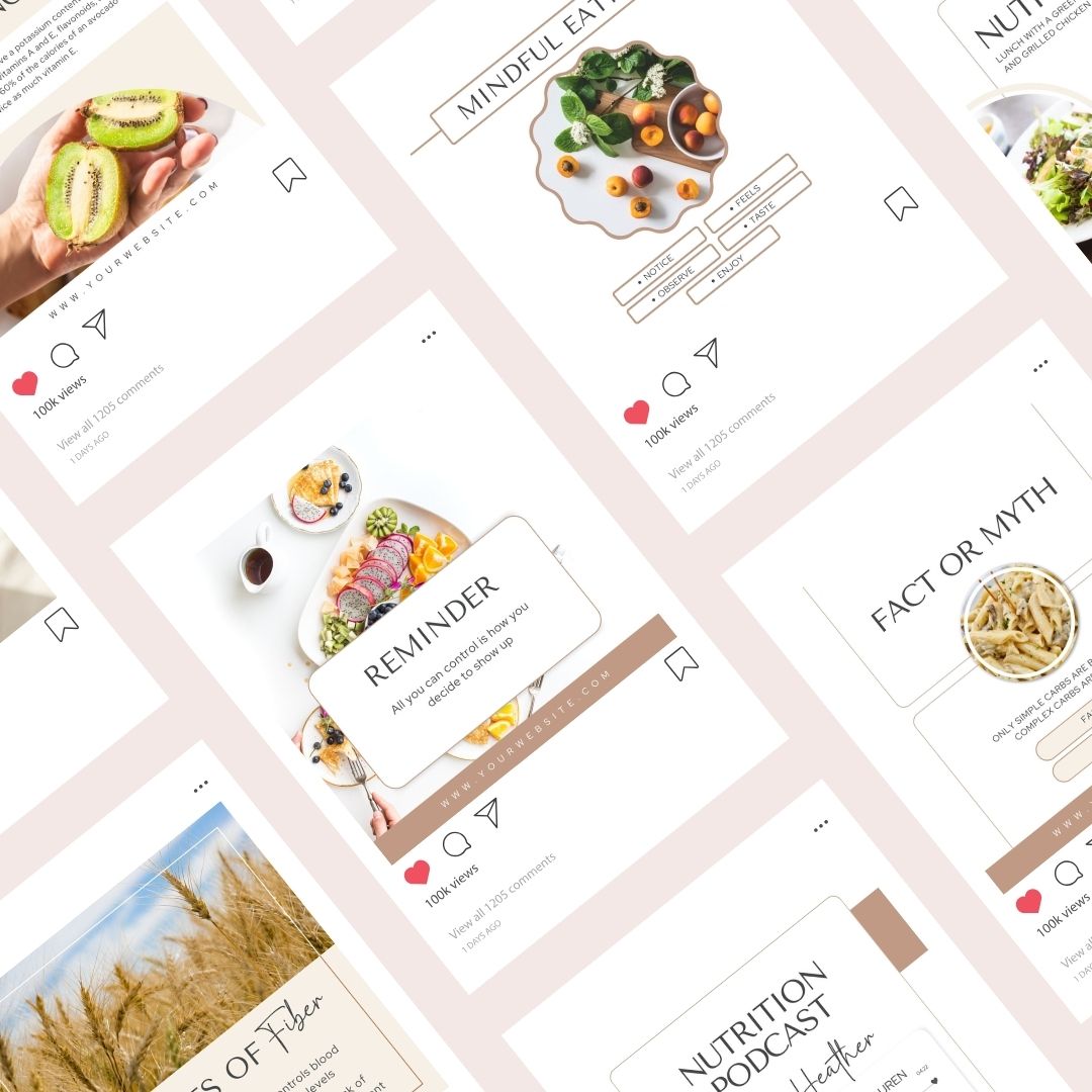 50 Nutrition Instagram Social Media Posts