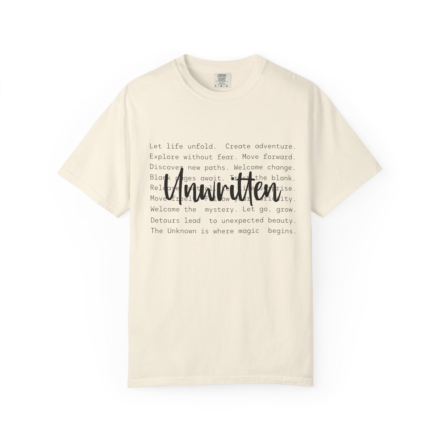 Unwritten Unisex Garment-Dyed T-Shirt - Casual Vintage Style for Everyday Wear