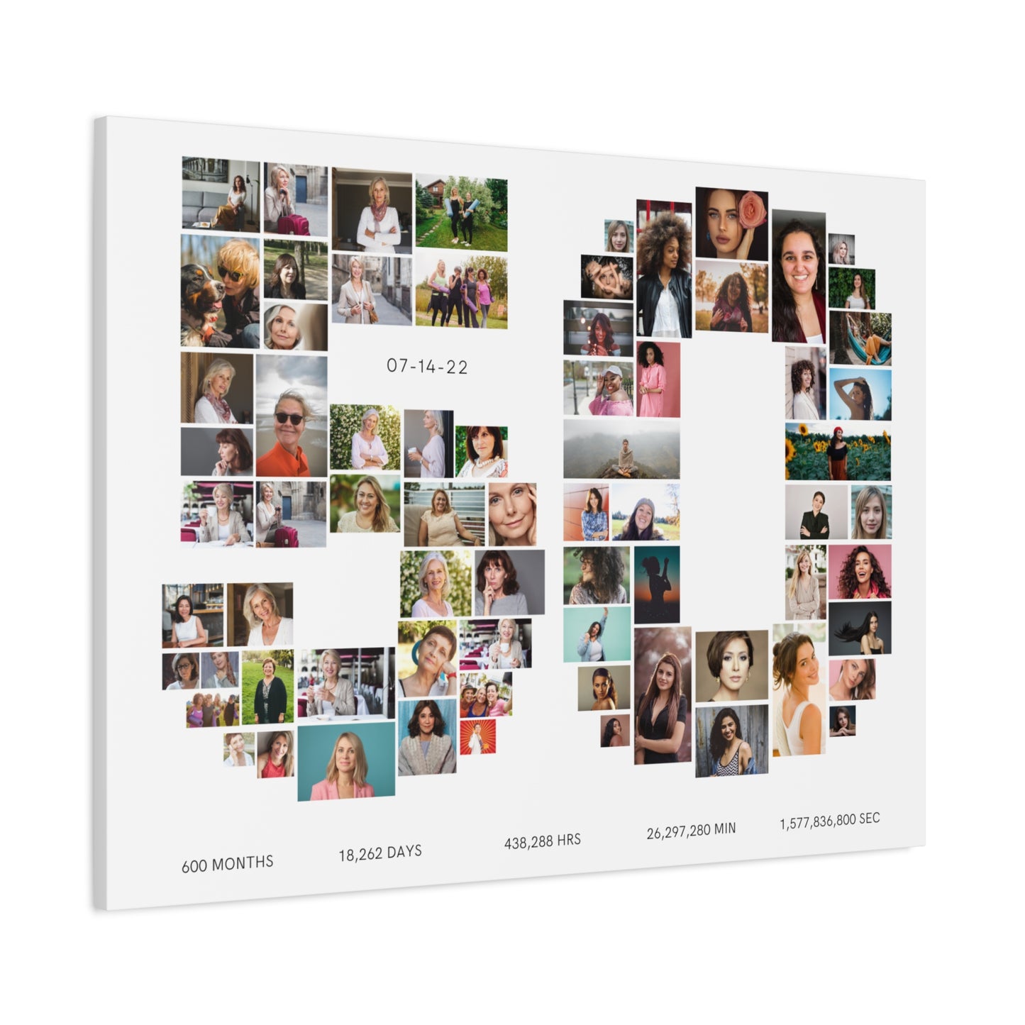 Personalized Photo Collage Canvas Print - Special Memories Wall Art - Made to order