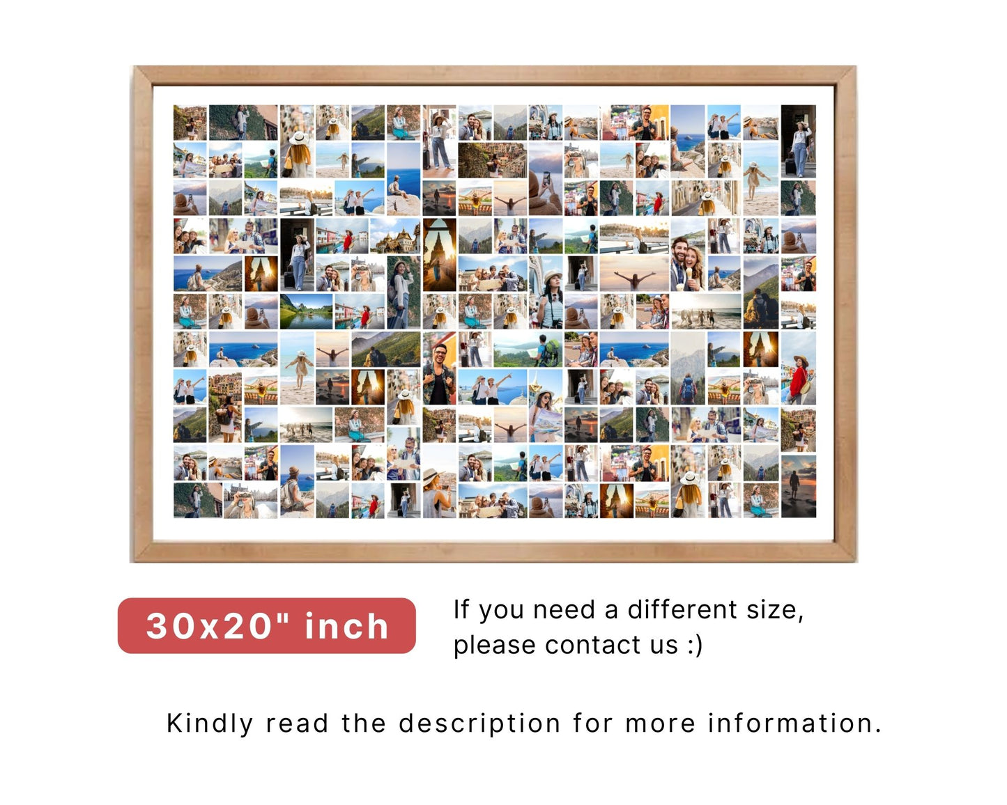 EDITABLE 150 Photo Collage, Landscape Welcome Sign, Poster Sign, Canva, DIGITAL