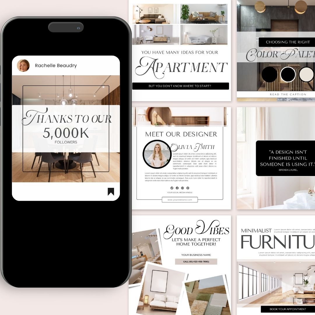 50 Minimalist Interior Design Social Media Posts