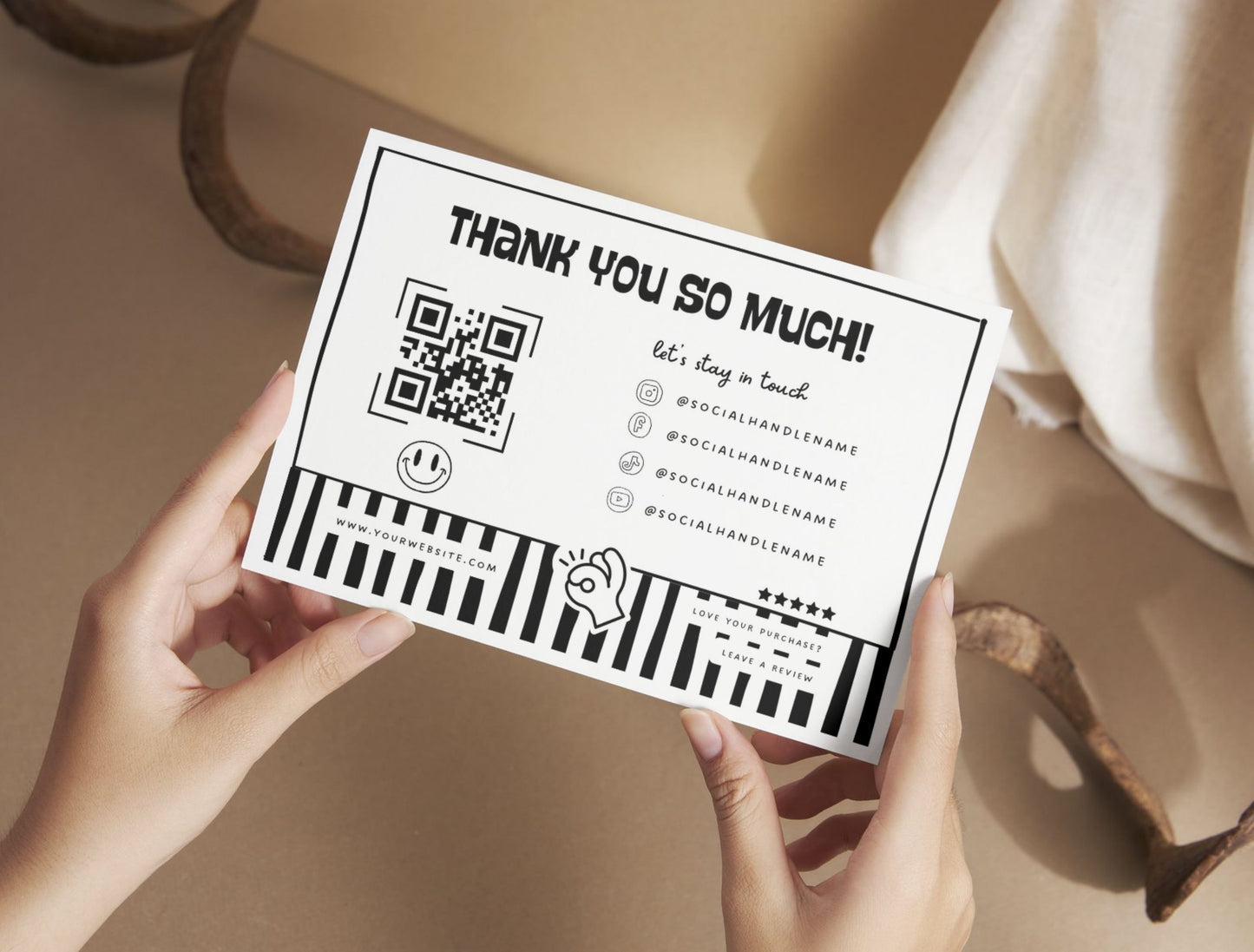 Small Business Printable Kit Canva Templates – Thank You Card, Loyalty Card, Gift Certificate, QR Code Payment toonbite Bakery Playful 2d Cafe Theme