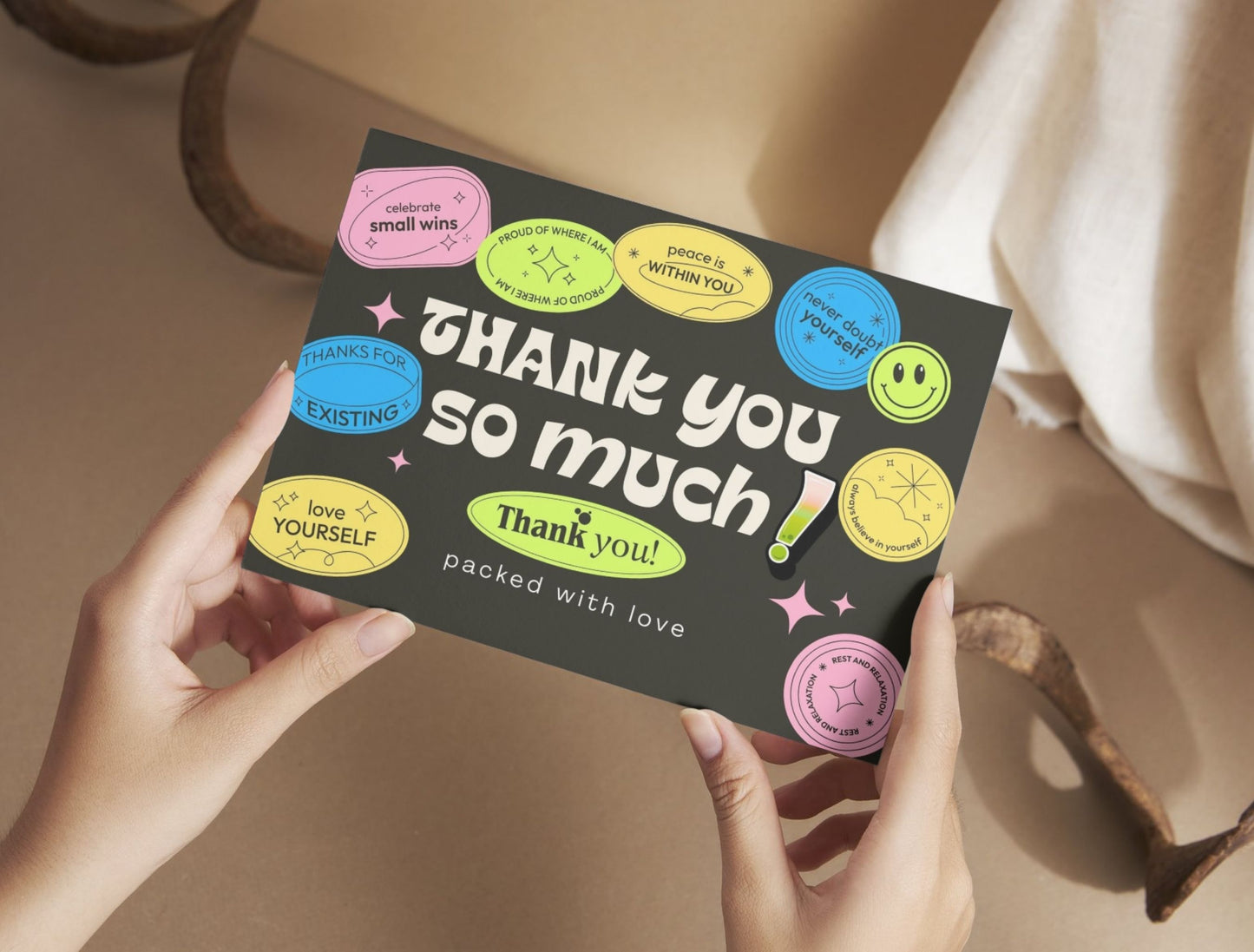 Small Business Printable Kit Canva Templates – Thank You Card, Loyalty Card, Gift Certificate, QR Code Payment Starry Theme