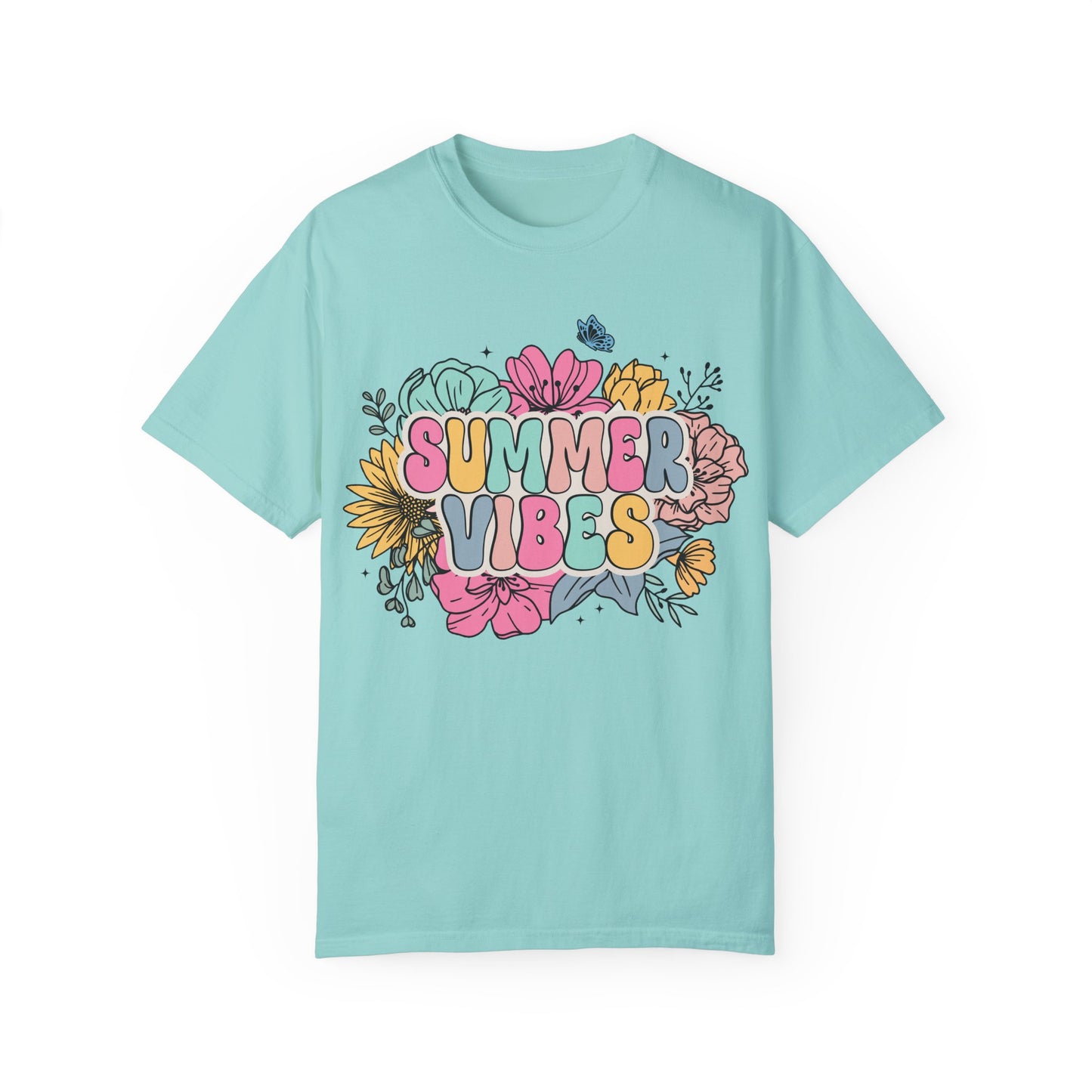 Summer Vibes Unisex Garment-Dyed T-Shirt - Casual Vintage Style for Everyday Wear
