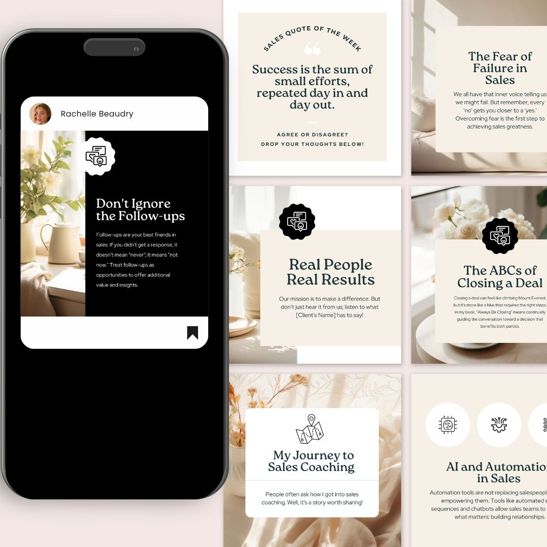 29 Sales Coach Instagram Post Editable Canva Template