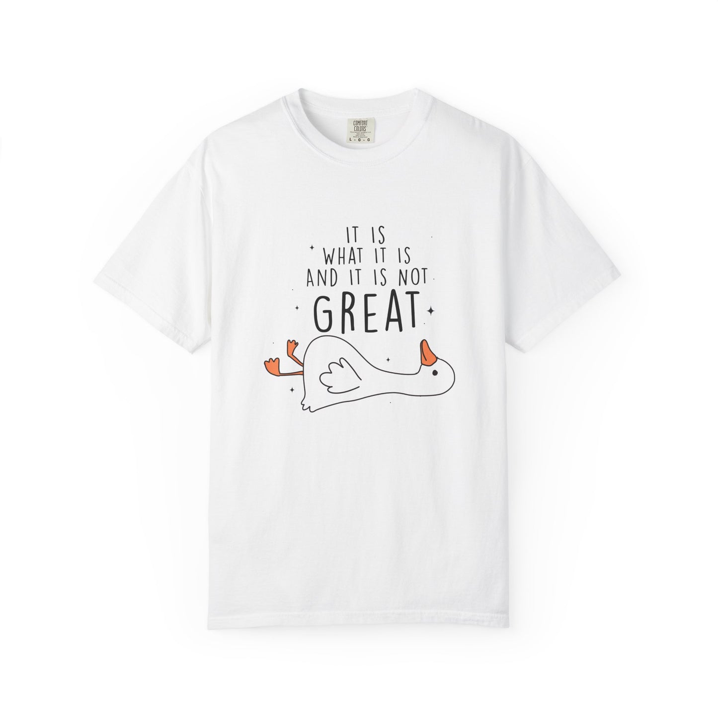 It is what it is and it's not great Silly goose Unisex Garment-Dyed T-Shirt - Casual Vintage Style for Everyday Wear