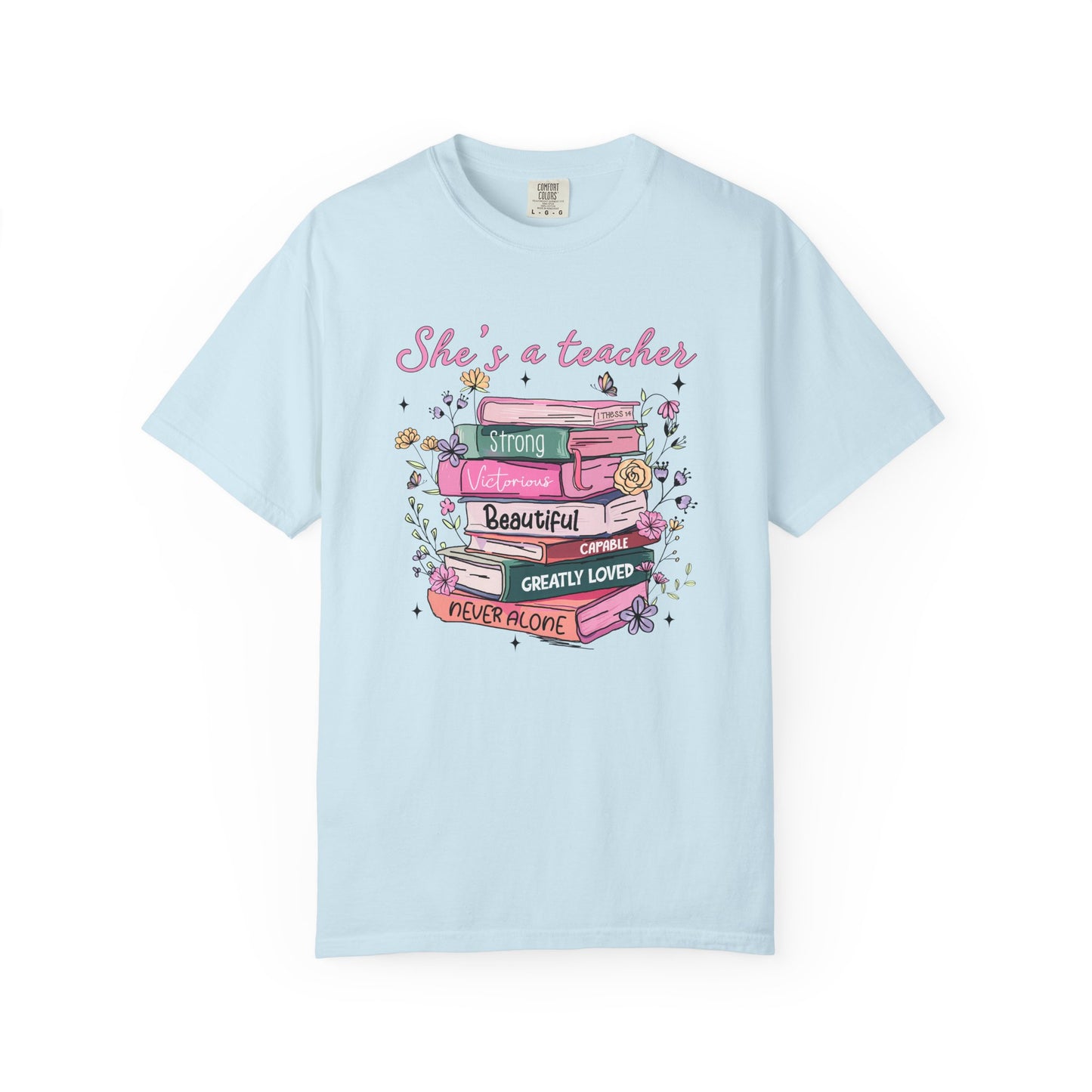 She's a teacher Unisex Garment-Dyed T-Shirt - Casual Vintage Style for Everyday Wear
