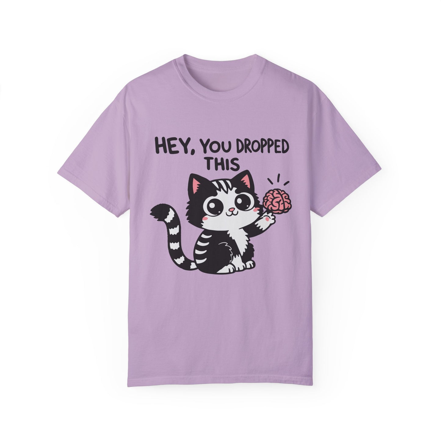 Hey You dropped this Funny Cat Unisex Garment-Dyed T-Shirt - Casual Vintage Style for Everyday Wear