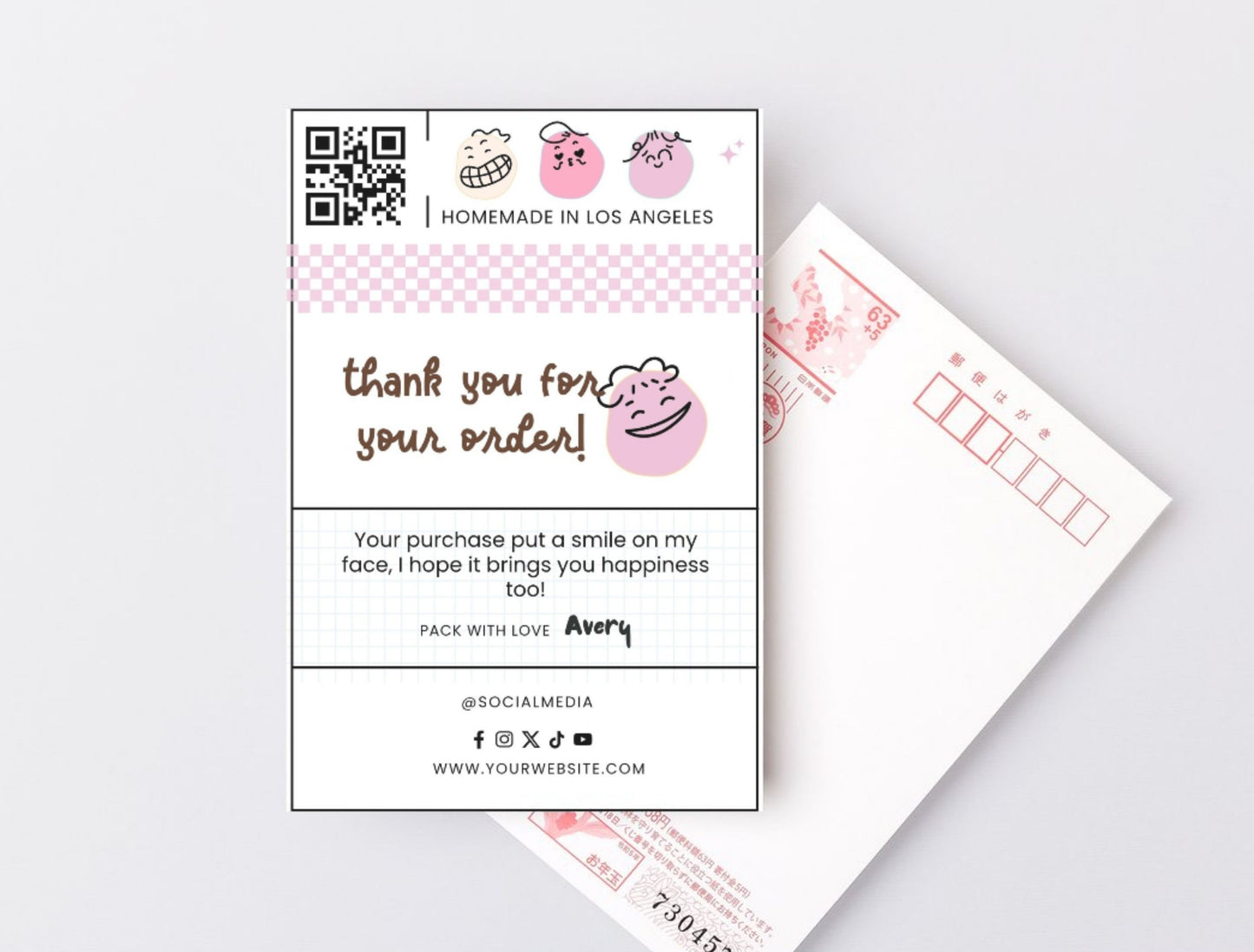 Small Business Printable Kit Canva Templates – Thank You Card, Loyalty Card, Gift Certificate, QR Code Payment lovebites Bakery Playful Cafe Theme