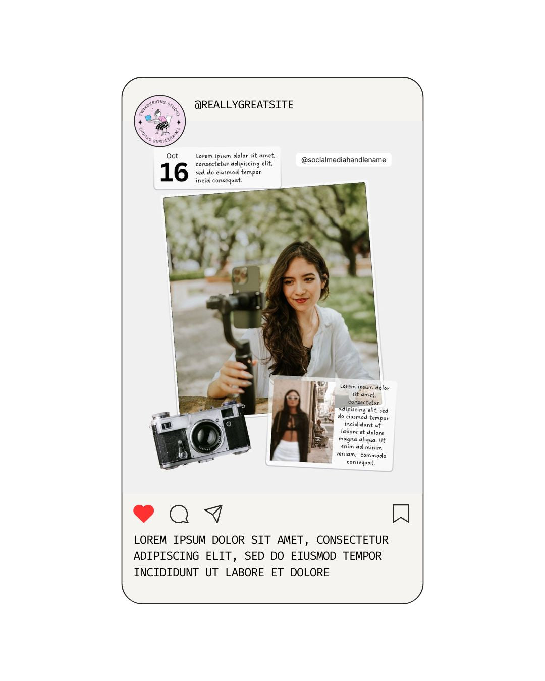 Recap Social Media Instagram Reels Post Editable Canva Template