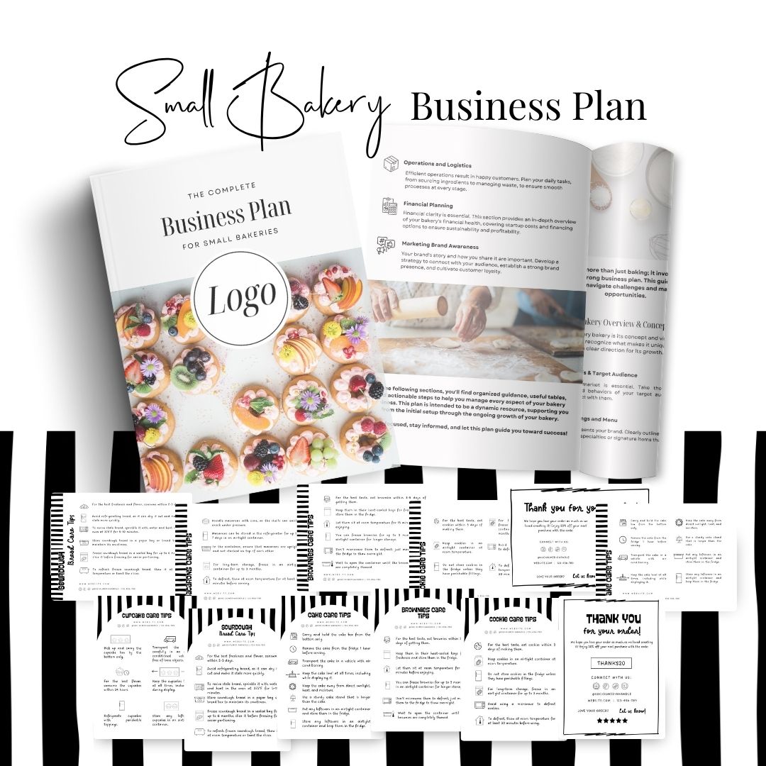 Branding Kit toonbite Editable Canva Templates Business Cards Marketing Posts Sweet 2d Cafe Cartoon Bakery Theme