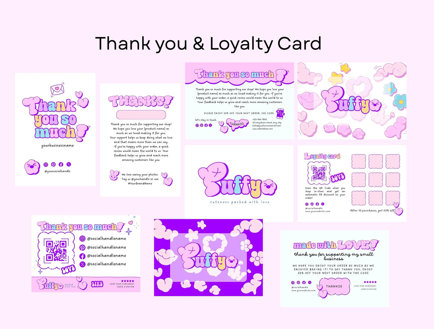 Etsy Shop Kit Puffy Bundle, Editable Canva Templates, Product Listing Photos Mockup, Etsy Seller Store Branding