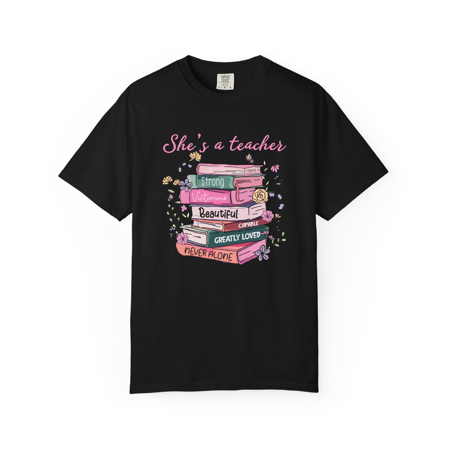 She's a teacher Unisex Garment-Dyed T-Shirt - Casual Vintage Style for Everyday Wear
