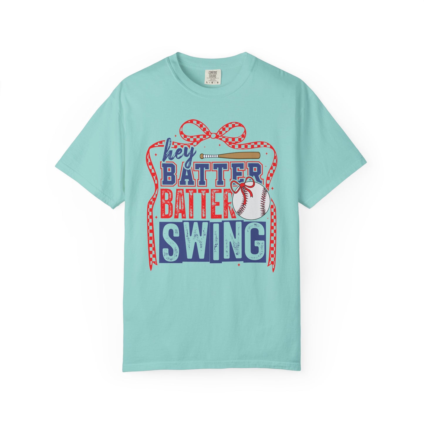 Batter Swing Baseball Unisex Garment-Dyed T-Shirt - Casual Vintage Style for Everyday Wear