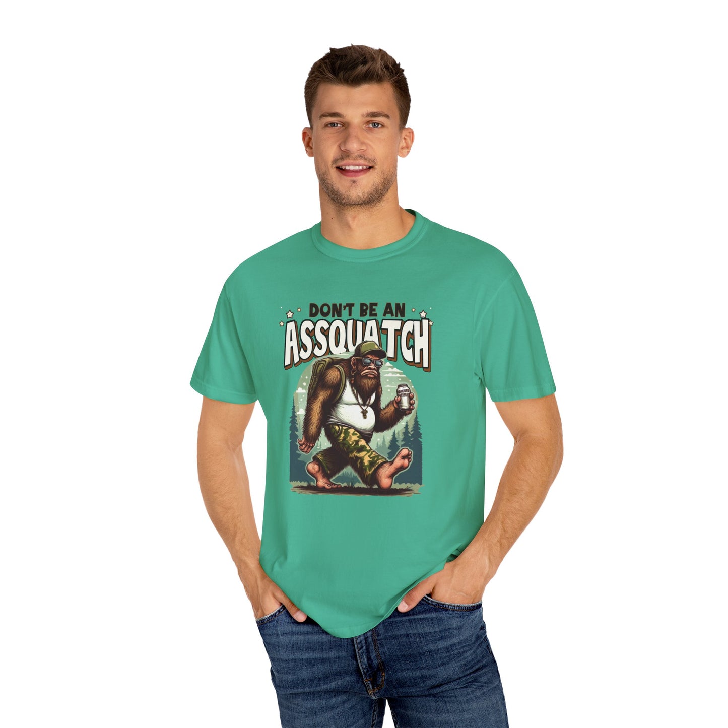 Don't be an assquatch Unisex Garment-Dyed T-Shirt - Casual Vintage Style for Everyday Wear