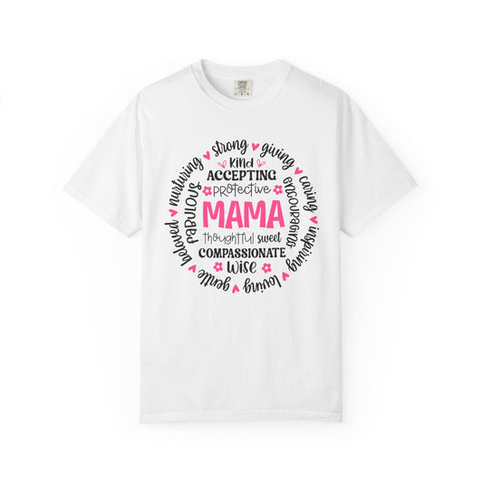 Mama Unisex Garment-Dyed T-Shirt - Casual Vintage Style for Everyday Wear