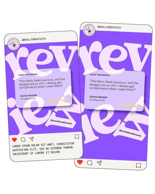 Review Social Media Instagram Reels Post Editable Canva Template